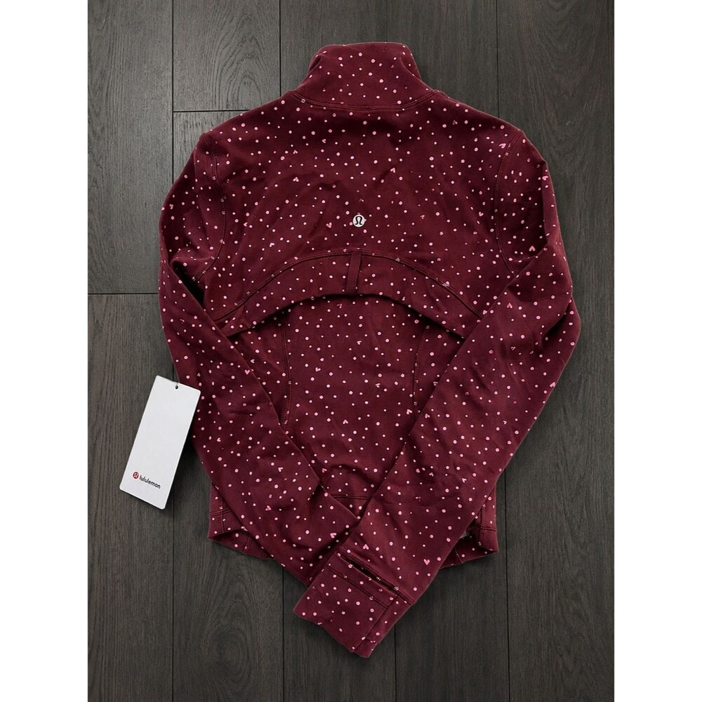 Lululemon Burgundy Scattered Hearts Define Jacket Size 10 NWT - Picture 2 of 5